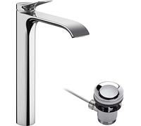 Hansgrohe Vivenis, mezclador monomando de lavabo 250 para lavabos con desagÃŒe automÃ¡tico, proyecciÃ³n 191 mm, 75040, Color: cromado - 75040000
