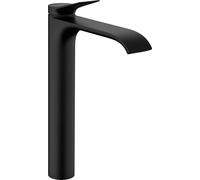 Hansgrohe Vivenis, mezclador monomando de lavabo 250 para lavabos sin desagüe, proyección 191 mm, 75042, color: Negro Mate - 75042670