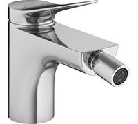 hansgrohe Vivenis, mezclador monomando para bidé con desagüe automático, proyección de 130 mm, 75200000, Color: cromado