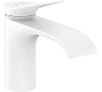 Hansgrohe Vivenis, mezclador monomando de lavabo 80 con desag&uumle automÃ¡tico, 133 mm de proyecciÃ³n, 75010, Color: blanco mate - 75010700