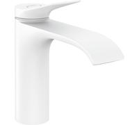 Hansgrohe Vivenis, mezclador monomando de lavabo 110 con desag&uumle automÃ¡tico, proyecciÃ³n 146 mm, 75020, Color: blanco mate - 75020700