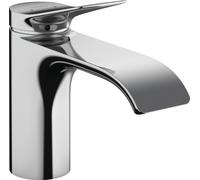 hansgrohe Vivenis, mezclador monomando de lavabo 80 sin desagüe, 133 mm de proyección, 75012000, Color: cromado