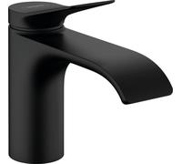 Hansgrohe Vivenis, mezclador monomando de lavabo 80 con desagüe automático, 133 mm de proyección, 75010, Color: Negro Mate - 75010670