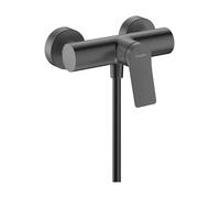 hansgrohe Vivenis Mezclador monomando de ducha Original vista, 75623340, Color: Cromo negro cepillado