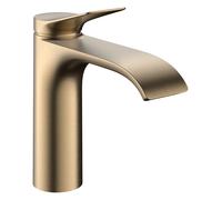 hansgrohe Vivenis mezclador monomando de lavabo 110 con juego de desagüe, alcance 146 mm, 75020140, Color: Bronce cepillado