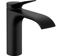 Hansgrohe Grifo monomando lavabo Vivenis 110, proyección 146 mm, vaciador automático, Negro Mate