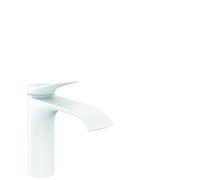 hansgrohe Vivenis, mezclador monomando de lavabo 110 con juego de desagüe, proyección 146 mm, 75020700, Color: blanco mate