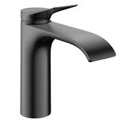 hansgrohe Vivenis Mezclador monomando de lavabo 110 sin desagüe automático, alcance 146 mm, 75022340, Color: Cromo negro cepillado
