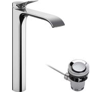 Hansgrohe Mezclador monomando lavabo Vivenis 250, vaciador automático, proyección 191 mm, cromado