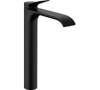 hansgrohe Vivenis Mezclador monomando de lavabo 250 para lavabos, con juego de desagüe, 75040670, Color: negro mate