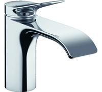 hansgrohe Vivenis, mezclador monomando de lavabo 80 con juego de desagüe, 133 mm de proyección, 75010000, Color: cromado