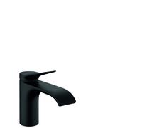 Hansgrohe Vivenis, mezclador monomando de lavabo 80 con desag&uumle automÃ¡tico, 133 mm de proyecciÃ³n, 75010, Color: Negro Mate - 75010670
