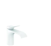 Hansgrohe Vivenis, mezclador monomando de lavabo 80 con desag&uumle automÃ¡tico, 133 mm de proyecciÃ³n, 75010, Color: blanco mate - 75010700