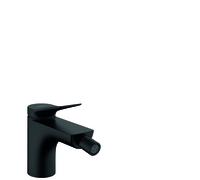 hansgrohe Vivenis, mezclador monomando para bidé con juego de desagüe, proyección de 130 mm, 75200670, Color: Negro Mate