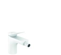 hansgrohe Vivenis, mezclador monomando para bidé con juego de desagüe, proyección de 130 mm, 75200700, Color: blanco mate