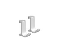 hansgrohe WallStoris - percha baño sin taladro, gancho toalla baño ancho, 2 piezas, accesorios baño, blanco mate, 27914700