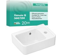 hansgrohe Xanuia Q lavabo, 1 agujero para grifo, con rebosadero, 360x250mm, blanco, 60129450