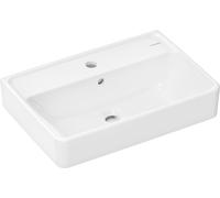 hansgrohe Xanuia Q Lavabo compacto, 1 agujero para grifo, con rebosadero, 550x370mm, blanco, 60209450