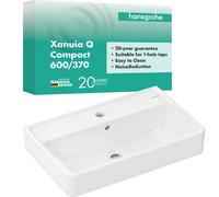 hansgrohe Xanuia Q Lavabo compacto, 1 agujero para grifo, con rebosadero, 600x370mm, blanco, 60213450