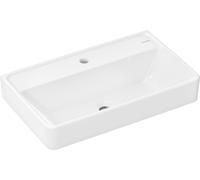 hansgrohe Xanuia Q Lavabo compacto, con agujero para grifo, sin rebosadero, 650x390mm, SmartClean, blanco, 61129450, 61130450