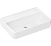 hansgrohe Xanuia Q Lavabo compacto, sin agujero para grifo, sin rebosadero, 550x370mm, SmartClean, blanco, 61123450