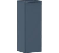 hansgrohe Xelu Q armario de media altura, 400x350, 1 puerta, tope de puerta a la derecha, 2 estantes de cristal, 54132000, Color: Mueble Gris Diamante Mate/Mango Cromo