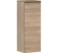 hansgrohe Xelu Q armario de media altura, 400x350, 1 puerta, tope de puerta a la izquierda, 2 baldas de cristal, 54129670, Color: Mueble Roble Natural/Mate Mango Negro