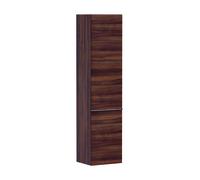 hansgrohe Xelu Q armario de media altura, 400x350x1650, 2 puertas, tope de puerta a la derecha, 3 estantes de cristal, 54142000, Color: Mueble Nogal Oscuro/Mando Cromo