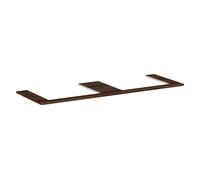 hansgrohe Xelu Q consola con 2 recortes, 1560x550, para lavabo sobre encimera 600x480mm, pulido, 54112630, Color: Nogal Oscuro