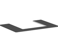 hansgrohe Xelu Q consola con recorte central, 500x480, para lavabo sobre encimera, pulido, 54094910, Color: Gris diamante mate