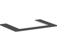 hansgrohe Xelu Q consola con recorte central, 600x480, para lavabo sobre encimera, pulido, 54109910, Color: Gris diamante mate