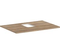 consola hansgrohe Xelu Q con recortes en el centro, 780x550, para lavabo sobre encimera, con orificio para grifo, 54120230, Color: Naturaleza del roble