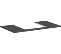 hansgrohe Xelu Q consola con recorte central, 980x550, para lavabo sobre encimera 500x480mm, pulido, 54095910, Color: Gris diamante mate