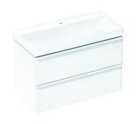 hansgrohe Xelu Q lavabo, con juego de desagüe, sin rebosadero, 1000x480mm, blanco, 61036450, Color: 1 orificio para grifo