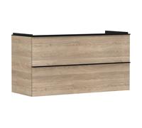 hansgrohe Xelu Q mueble bajo lavabo, 1180x475, 2 cajones, para lavabo, 54037670, Color: Mueble Roble Natural/Mate Mango Negro