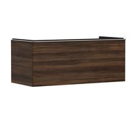 hansgrohe Xelu Q mueble bajo lavabo, 1180x550, 1 cajón, para consolas con lavabo sobre encimera, pulido, 54065000, Color: Mueble Nogal Oscuro/Mando Cromo