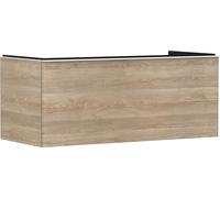 Hansgrohe Xelu Q Mueble bajo Lavabo, 1180x550, 1 cajón, para Consolas con Lavabo sobre encimera, Pulido, 5406; Color: Mueble Roble Nature/Mate Tirador Blanco