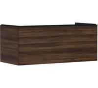 Hansgrohe Xelu Q Mueble bajo Lavabo, 1180x550, 1 cajón, para Consolas con Lavabo sobre encimera, Pulido, 5406; Color: Mueble Nogal Oscuro/Mate Mango Negro