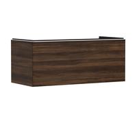 hansgrohe Xelu Q mueble bajo lavabo, 1180x550, 1 cajón, para consolas con lavabo sobre encimera, pulido, 54065700, Color: Mueble Nogal Oscuro/Blanco Mate Tirador