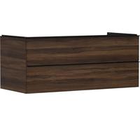 Hansgrohe Xelu Q Mueble bajo Lavabo, 1180x550, 2 cajones, para Consolas con Lavabo sobre encimera, 5408, Color: Mueble Nogal Oscuro/Mate Mango Negro