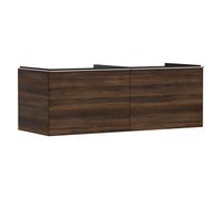 hansgrohe Xelu Q mueble bajo lavabo, 1360x550, 2 cajones, para consolas con lavabo sobre encimera, pulido, 54069000, Color: Mueble Nogal Oscuro/Mando Cromo