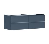 hansgrohe Xelu Q mueble bajo lavabo, 1360x550, 4 cajones, para consolas con lavabo sobre encimera, sin recorte de sifón, 54087700, Color: Mueble Gris Diamante Mate/Mate Tirador Blanco