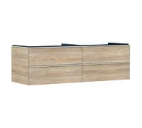 hansgrohe Xelu Q mueble bajo lavabo, 1560x550, 4 cajones, para consolas con lavabo sobre encimera, sin recorte de sifón, 54092700, Color: Mueble Roble Nature/Mate Tirador Blanco