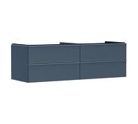 hansgrohe Xelu Q mueble bajo lavabo, 1560x550, 4 cajones, para consolas con lavabo sobre encimera, sin recorte de sifón, 54091000, Color: Mueble Gris Diamante Mate/Mango Cromo