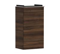 hansgrohe Xelu Q mueble bajo lavabo, 340x245 para lavabo con enjuague manual, 1 puerta, tope de puerta a la izquierda, 54014000, Color: Mueble Nogal Oscuro/Mando Cromo