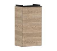 hansgrohe Xelu Q mueble bajo lavabo, 340x245 para lavabo con enjuague manual, 1 puerta, tope de puerta a la izquierda, 54013670, Color: Mueble Roble Natural/Mate Mango Negro