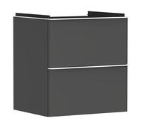 hansgrohe Xelu Q mueble bajo lavabo, 580x475, 2 cajones, para lavabo, 54024700, Color: Mueble Gris Diamante Mate/Mate Tirador Blanco