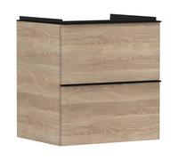 hansgrohe Xelu Q mueble bajo lavabo, 580x475, 2 cajones, para lavabo, 54025670, Color: Mueble Roble Natural/Mate Mango Negro