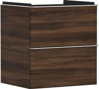 hansgrohe Xelu Q mueble bajo lavabo, 580x475, 2 cajones, para lavabo, 54026000, Color: Mueble Nogal Oscuro/Mando Cromo