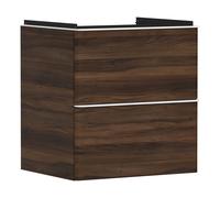hansgrohe Xelu Q mueble bajo lavabo, 580x475, 2 cajones, para lavabo, 54026700, Color: Mueble Nogal Oscuro/Blanco Mate Tirador